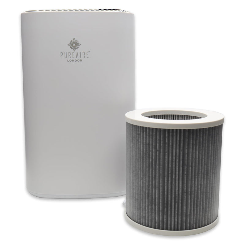 PureAire Smart Home Air Purifier for Bedroom Home Office Activated Carbon & HEPA Filter 3 Stage Filtration PAH2 Air Quality Monitor Indoor Allergies Dust Pet Pollen Odour Smoke 3D Printer Filter