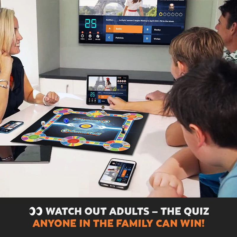 OUTSMARTED! The Live Family Quiz Show Board Game | Ages 8+ | For 2 to 24 Players 2023 Edition