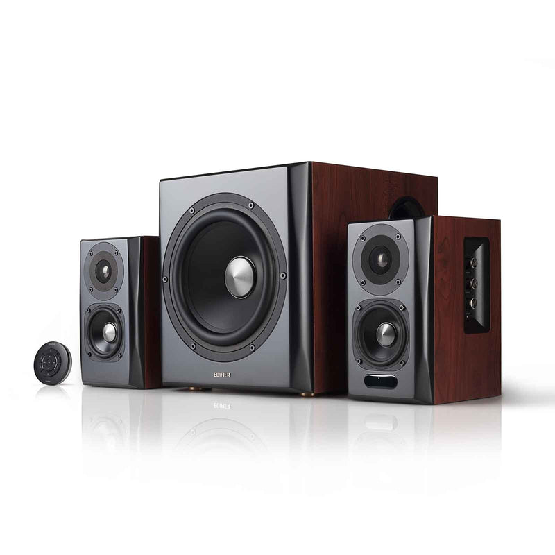 Edifier S350DB Bookshelf Speaker and Subwoofer 2.1 Speaker System Bluetooth v4.1 aptX Wireless Sound, Optical Input