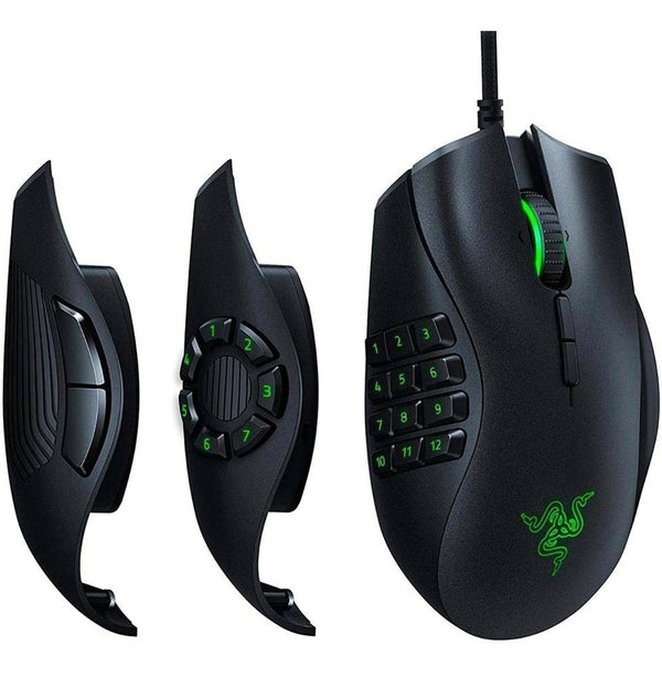 Razer RZ01-02410100-r3u1 Naga Trinity - Chroma Gaming Mouse Interchangeable Plate - Up to 19 Programmable Buttons