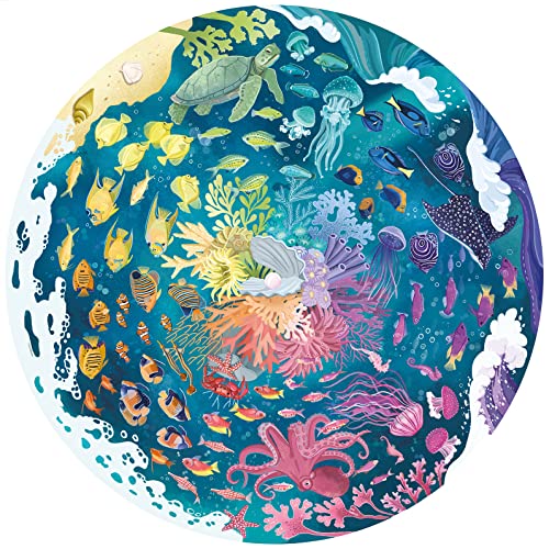 Ravensburger Circle of Colours - Oceans Circular 500 Piece Jigsaw Puzzle for Adults and Kids Age 10 Years Up