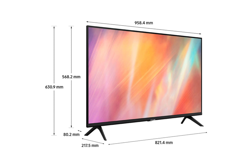 Samsung 43 Inch AU7020 UHD HDR 4K Smart TV (2023) - Crystal UHD 4K Smart TV With HDR Picture, Adaptive Sound Lite, PurColour Colour Technology & Q-Symphony Sound - Compatible With Alexa