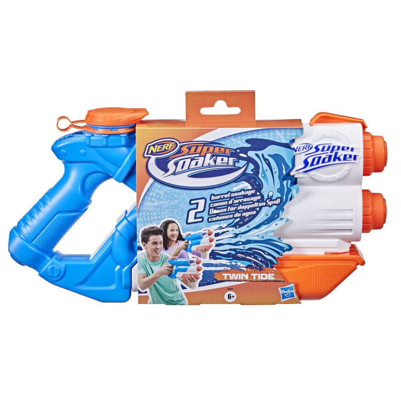 Nerf Super Soaker Twin Tide Water Blaster, Pump Action, Outdoor Water Toy