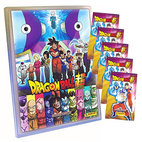 Panini Dragon Ball Super Trading Cards - Trading Cards Series 1 - Card Selection (1 Folder + 5 Boosters)