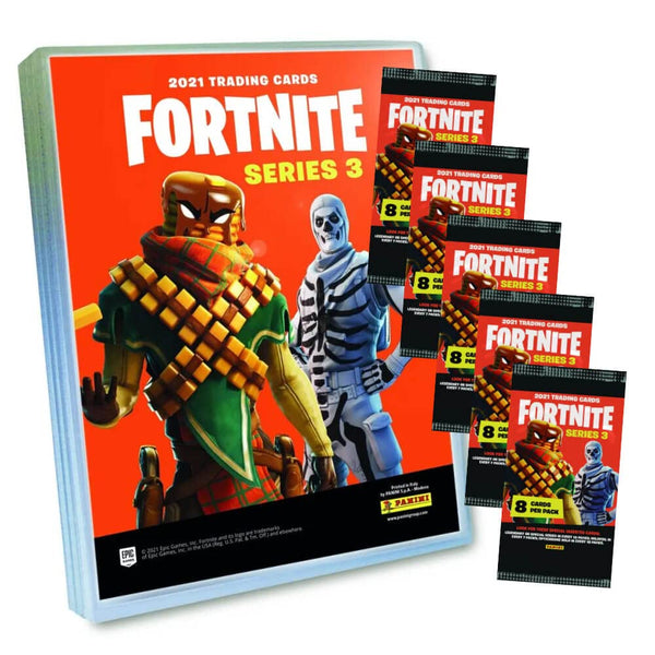 Panini Fortnite Cards Series 3 Trading Cards - Trading Cards (1 Folder + 5 Boosters)