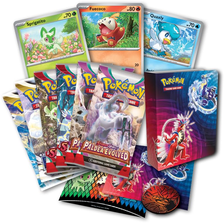 Pokémon TCG: Back to School Collector Chest—Sprigatito, Fuecoco & Quaxly (3 Foil Promo Cards, 6 Booster Packs & More)