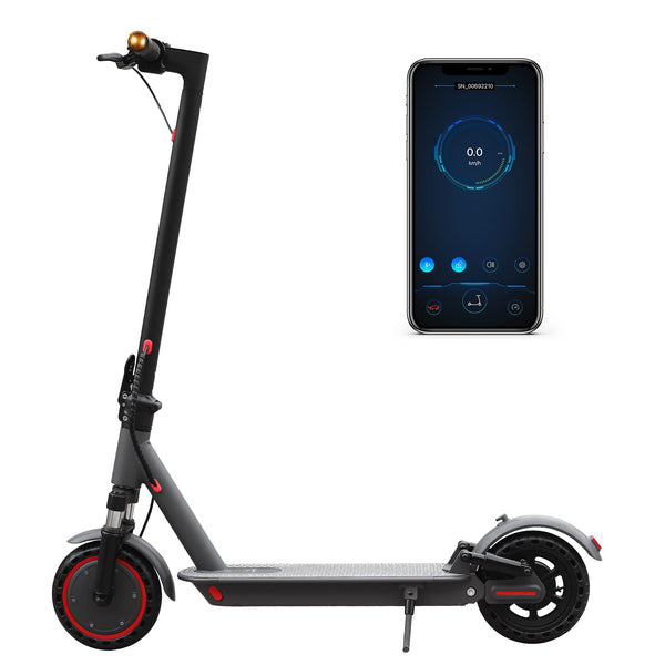 AOVOPRO Electric Scooter Adult, 350W Motor, 30km Long Range, Max Speed 25 km/h, 3 Speed Settings, App Control (8.5''with dual suspension and turn signal)