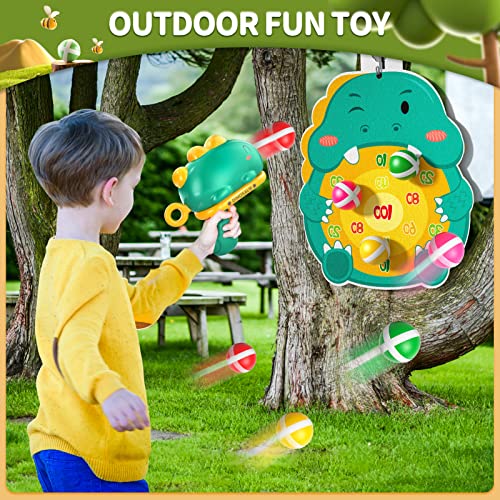 Kids Blaster Gun Shooting Games Dart Board Toys for Boys Girls Ages 3-5 6-8, Outdoor Indoor Dinosaur Dart Board for Kids Birthday Gifts, Ideas Party Game Toys Gifts for 3 4 5 6 7 Year Old Boys Kids