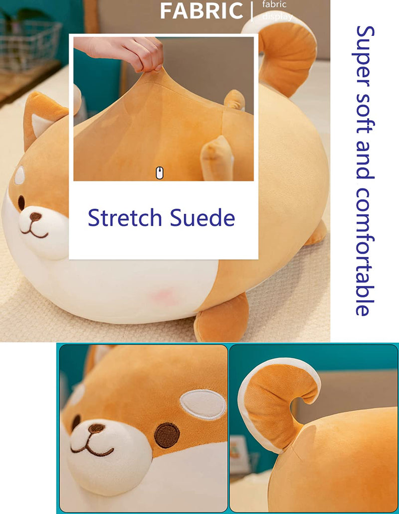 Soft Shiba Inu Plush Toys,Cuddly Stuffed Animal Plush Doll,Cute Corgi Plush Pillow For Bedroom,Giant Dog Teddy,kawaii Plush Doll,Fluffy Animal Cartoon Pillow