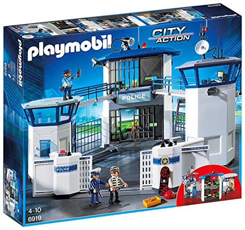 PlayMOBIL 6919 City Action Police Headquarters with Prison, Police Gifting Toy, Fun Imaginative Role-Play, PlaySets Suitable for Children Ages 4+