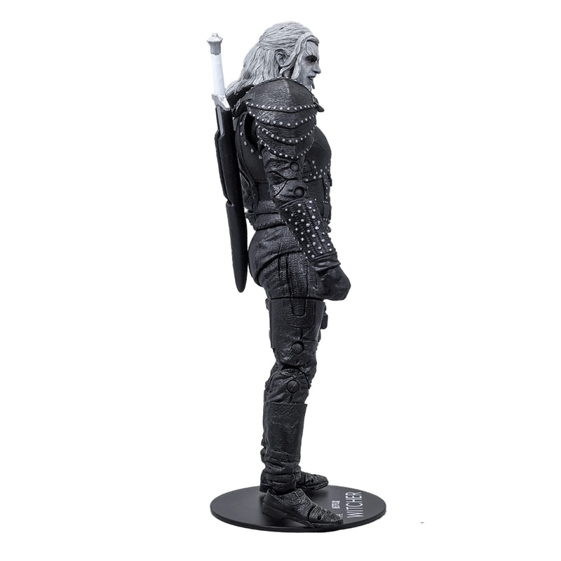 McFarlane Toys, Netflix The Witcher 7-inch Geralt of Rivia (Witcher Mode) Action Figure with 22 Moving Parts, The Witcher Season 2 Collectible Figure with Collectors Stand Base– Ages 12+