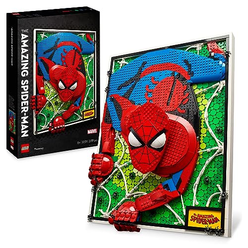 LEGO 31209 ART The Amazing Spider-Man 3D Wall Art Set, Buildable Canvas Poster, Super Hero Home Decoration, Creative Activity, Comic Gift for Teens and Adults