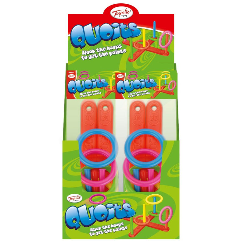 Toyrific | Quoits Set, Plastic Ring Toss Game for Kids, Outdoor Games Set for Kids and Adults