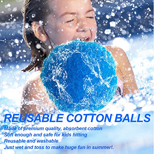 60PCS Reusable Water Balls, Water Soaker Balls for Outdoor Toys and Games,Beach Balls for Kids and Teens Boys and Girls - Summer Activities Balls for Pool and Backyard Fun