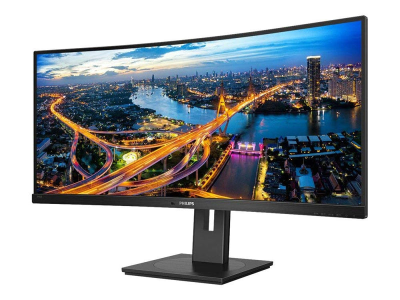 PHILIPS 346B1C- 34 inch WQHD Curved Monitor, 100Hz, 4ms, VA, USB-C dock, KVM, Height adjust, Speakers, PowerSensor (3440 x 1440, 300 cd/m² - HDMI, DP, USB-C)