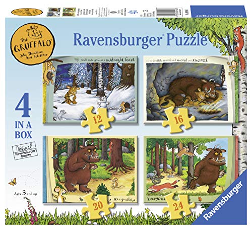 Ravensburger The Gruffalo 4 in Box (12, 16, 20, 24 Pieces) Jigsaw Puzzles for Kids Age 3 Years Up