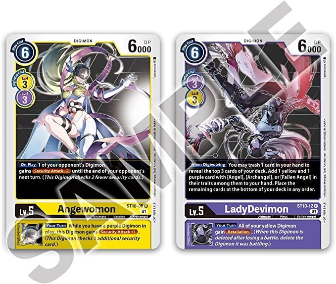 Bandai | Digimon Card Game: Tamer Goods Set Angewomon and LadyDevimon [PB14] | Trading Card Accessory