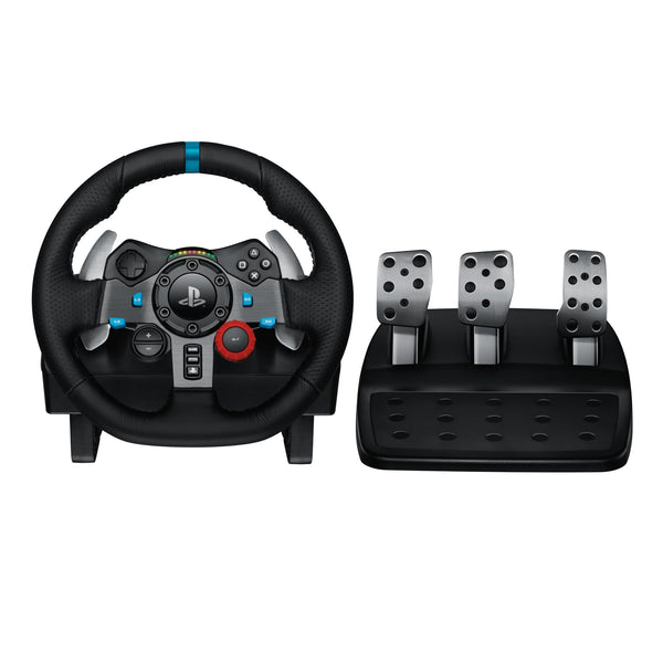 Logitech G29 Driving Force Racing Wheel and Floor Pedals, Real Force Feedback, Stainless Steel Paddle Shifters, Leather Steering Wheel Cover for PS5, PS4, PC, Mac - Black