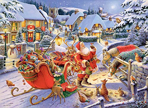 Ravensburger Collection No.1 Market & Santa’s Christmas Supper 2X 500 Piece Jigsaw Puzzles for Adults and Kids Age 10 Years Up