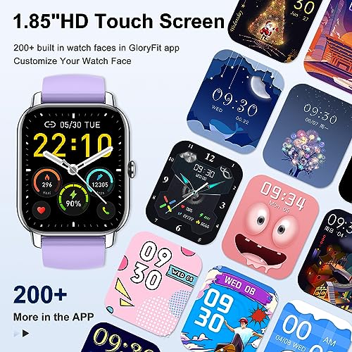 Smart Watch for Men Women Answer/Make Calls, 1.85" Smartwatch, Fitness Watch with Heart Rate Sleep Monitor, Step Counter, 100+ Sports, IP68 Waterproof Fitness Smartwatches Compatible with Android IOS