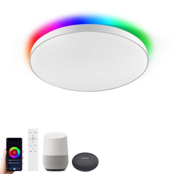 Horevo 28W Smart Ceiling Light LED WiFi Light with Remote, Compatible with Alexa Google Home, 11inch Dimmable Color Changing Light Fixture for Kids Room Bedroom Living Room