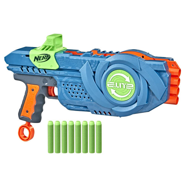 Nerf Elite 2.0 Flipshots Flip-8 Blaster, 8 Dart Barrels Flip to Double Your Blasting, 8-Dart Capacity, 8 Nerf Darts