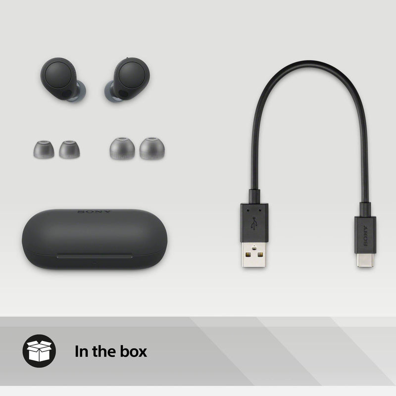 Sony WF-C700N Wireless, Bluetooth, Noise Cancelling Earbuds (Small, Lightweight Earbuds with Multi-Point Connection, IPX4 rating, up to 20 HR battery, Quick Charge, iOS & Android) Black