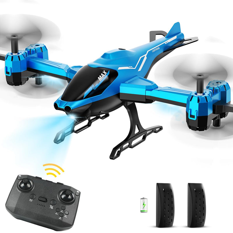 VATOS Remote Control Helicopter 2.4G, All in 1 Super Function 360° Flip, Obstacle Avoidance, Altitude Hold, One Key take Off/Landing, RC Helicopter Plane with LED Light Toy Gifts for Kids Adults