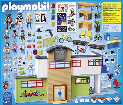 Playmobil City Life 9453 Furnished School Building, For Children Ages 5+