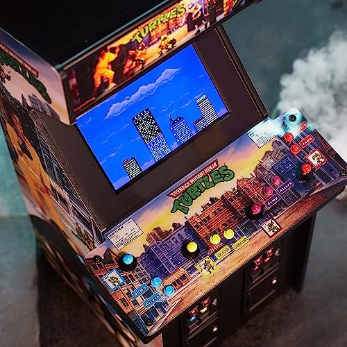 Quarter Arcades Official Teenage Mutant Ninja Turtles 1/4 Sized Mini Arcade Cabinet by Numskull - Playable Replica Retro Arcade Game Machine - Micro Retro Console