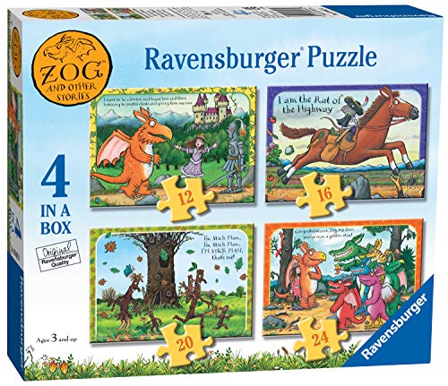 Ravensburger Zog 4 in Box (12, 16, 20, 24 Pieces) Jigsaw Puzzles for Kids Age 3 Years Up