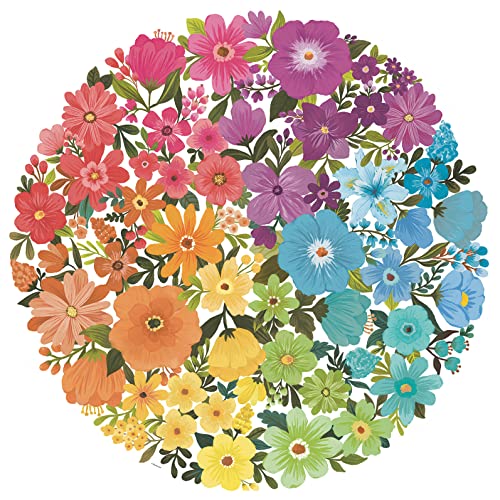 Ravensburger Circle of Colours - Flowers 500 Piece Jigsaw Puzzle for Adults and Kids Age 10 Years Up