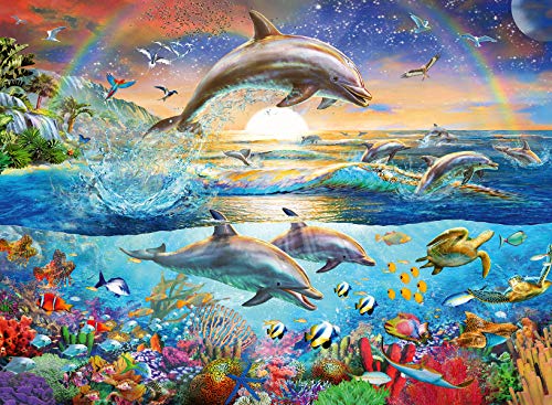 Ravensburger Dolphin Paradise 300 Piece Jigsaw Puzzle for Kids and Adults Age 9 Years and up