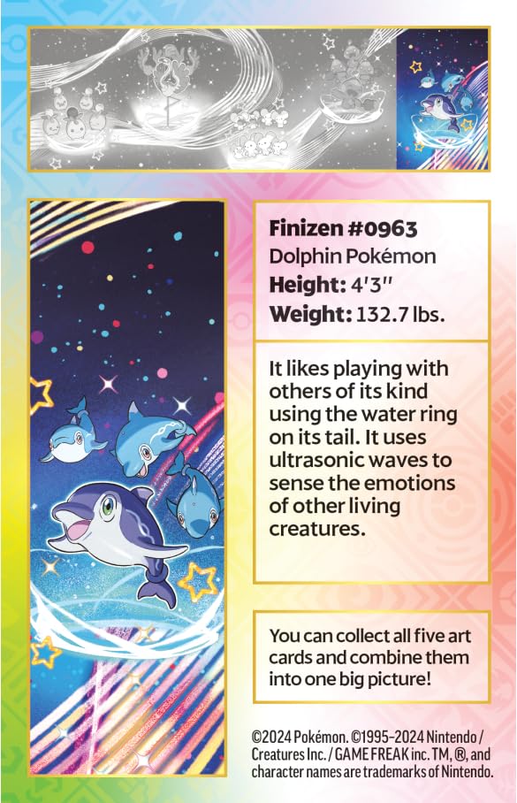 Pokémon TCG: Scarlet & Violet—Paldean Fates Mini Tin – Finizen (2 Booster Packs, 1 Sticker & 1 Art Card)