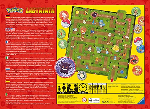 Ravensburger Pokemon Labyrinth - Moving Maze Family Board Games for Kids Age 7 Years Up - 2 to 4 Players