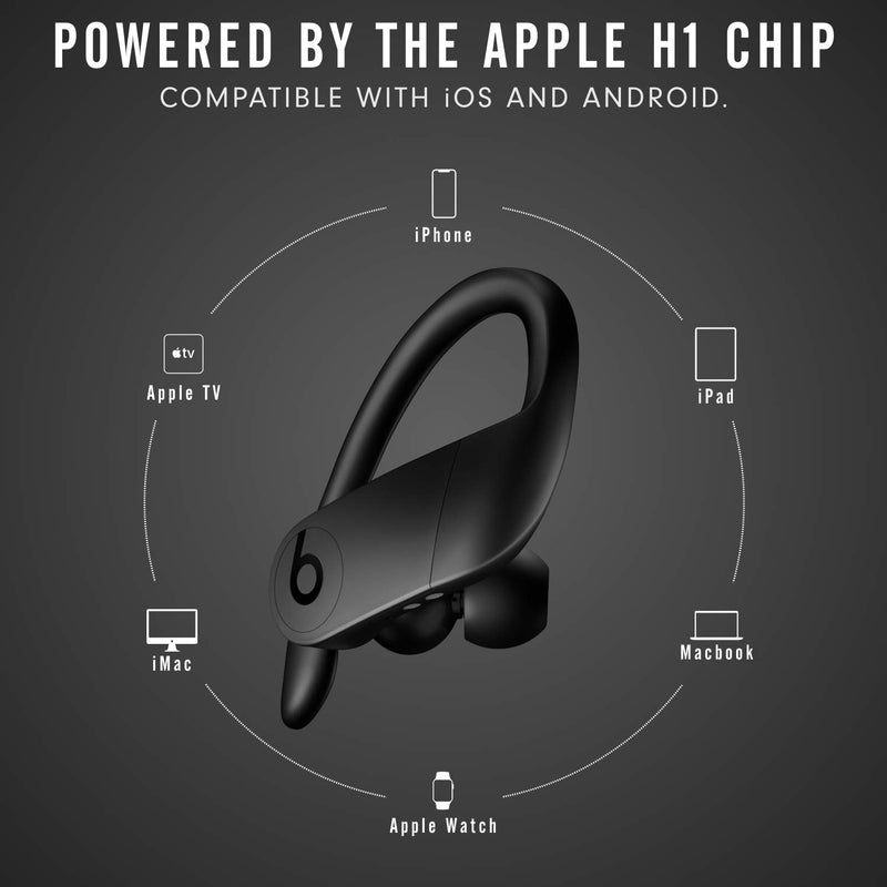 Beats Powerbeats Pro Wireless Earphones - Apple H1 Headphone Chip, Class 1 Bluetooth, 9 Hours Of Listening Time, Sweat Resistant Earbuds, Built-in Microphone - Black