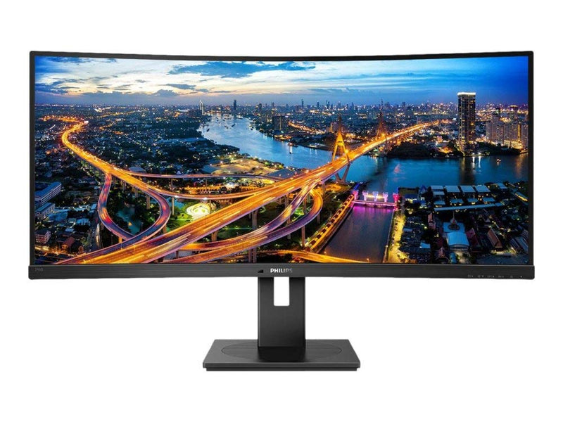 PHILIPS 346B1C- 34 inch WQHD Curved Monitor, 100Hz, 4ms, VA, USB-C dock, KVM, Height adjust, Speakers, PowerSensor (3440 x 1440, 300 cd/m² - HDMI, DP, USB-C)