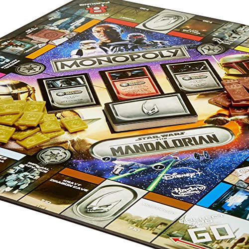 Monopoly: Star Wars The Mandalorian Edition Board Game, Inspired by The Mandalorian Season 2, Protect Grogu from Imperial Enemies