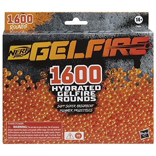 Nerf Pro Gelfire Round Refill, 1600 Hydrated Gelfire Rounds, Use With Nerf Pro Gelfire Blasters