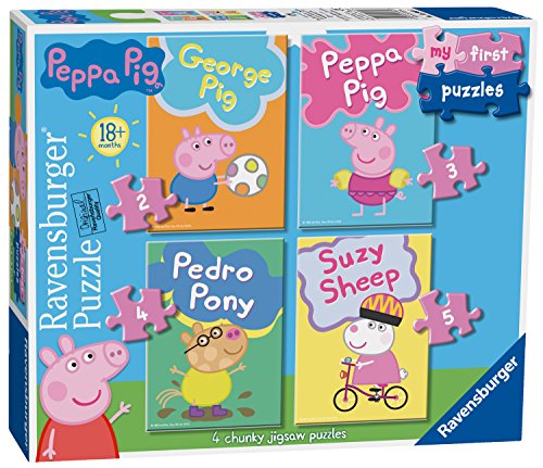 Ravensburger Peppa Pig My First Jigsaw Puzzles (2, 3, 4 & 5 Pieces) Educational Toys for Toddlers Age 18 Months and Up
