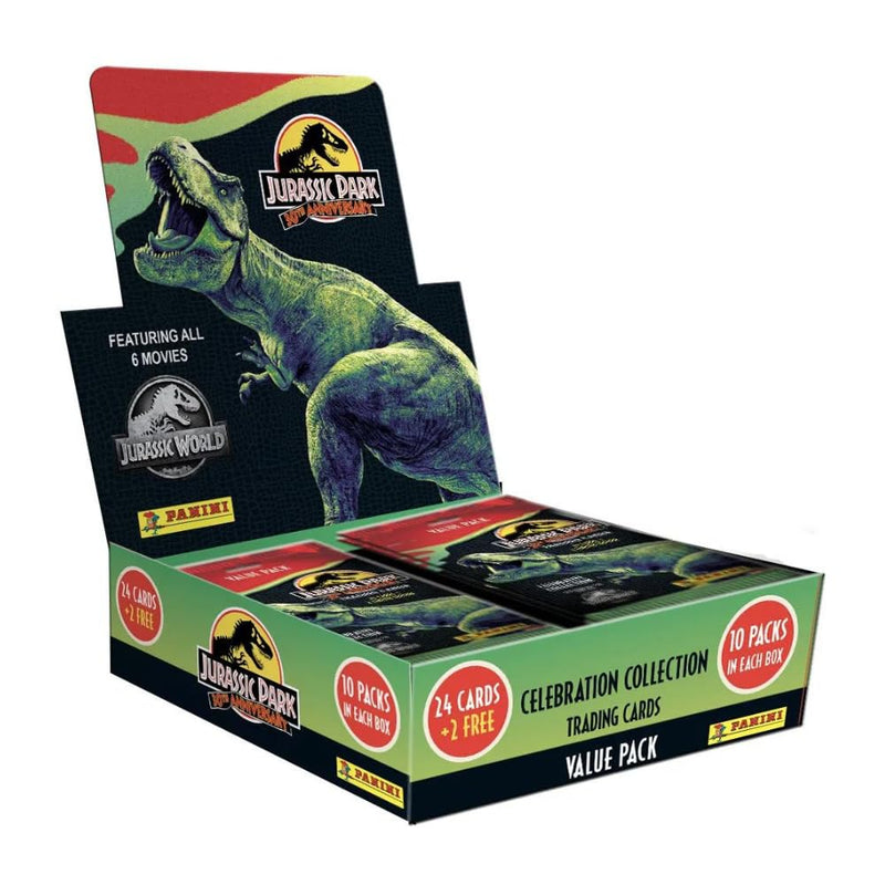 Panini Jurassic Park 30th Anniversary Trading Cards (Box of 10 Fat Packs)