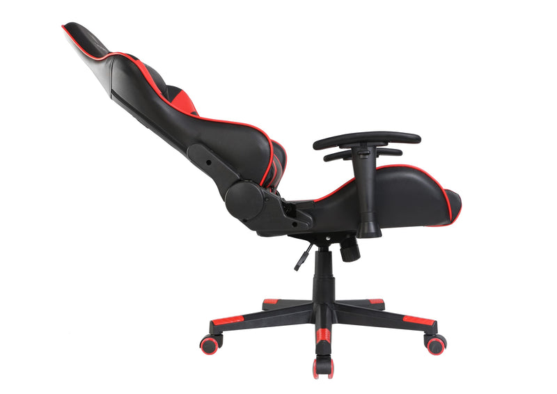 Oversteel - ULTIMET Professional Gaming Chair Leatherette, 2D Armrests, Height Adjustable, Reclining Backrest 180º, Gas Piston Class 3, Up to 120Kg, Red