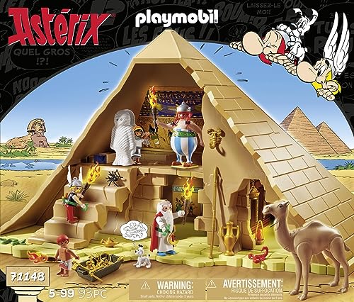 Playmobil 71148 Asterix: Pyramid of the Pharaoh, asterix collection play figures, Obelix, educational toy, fun imaginative role-play, playset suitable for children ages 5+[Exclusively on Amazon]