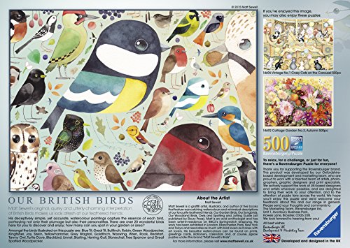 Ravensburger Our British Birds 500 Piece Jigsaw Puzzle for Adults & for Kids Age 10 and Up