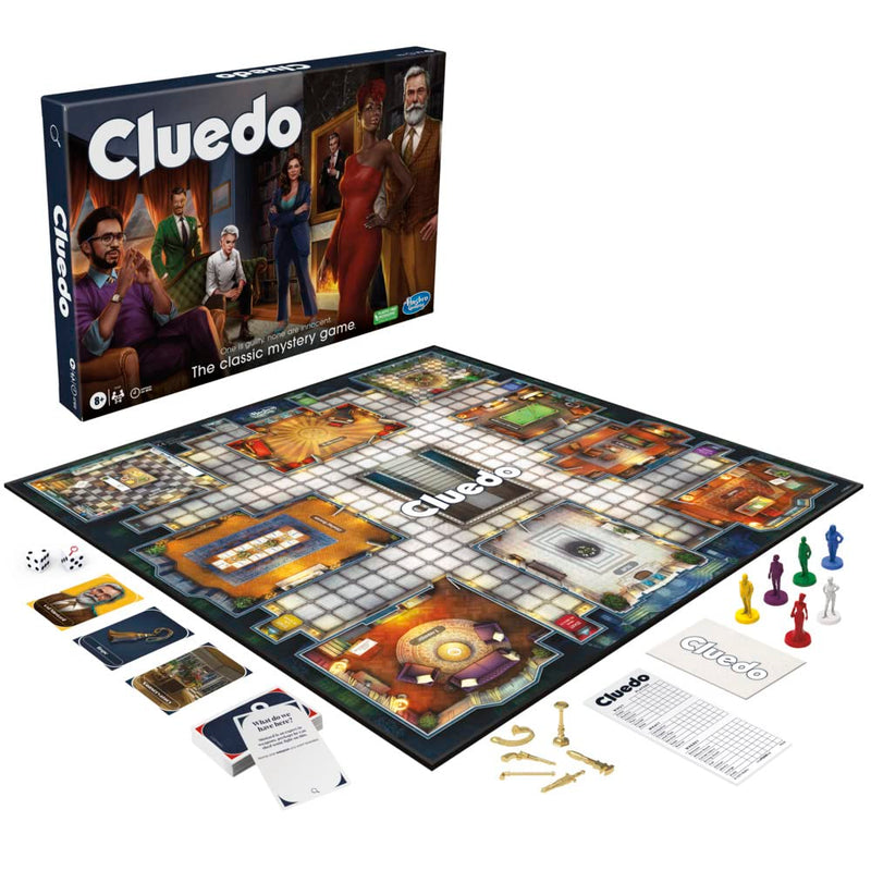 Hasbro Gaming Cluedo Board Game, Reimagined Cluedo Game for 2-6 Players, Mystery Games, Detective Games, Family Games for Kids and Adults