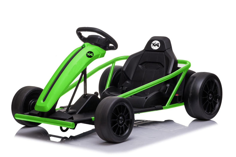 XN E-Go Kart 24v Kids Electric Ride On - Black/Green