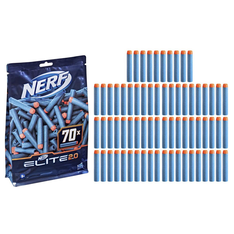 Nerf Elite 2.0 70-Dart Refill Pack – Includes 70 Official Nerf Elite 2.0 Darts, Compatible With All Nerf Elite Blasters