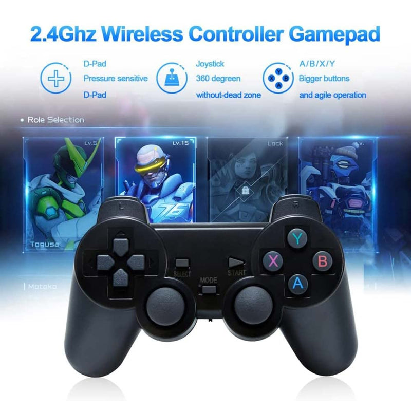 128GB Retro Games Console,X2 Plus Game Stick Retro Console Double Wireless Controller,40000+ Games