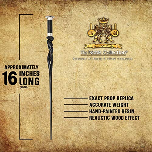 The Noble Collection - Albus Dumbledore Wand In A Standard Windowed Box - 16in (40cm) Wizarding World Wand - Fantastic Beasts Film Set Movie Props Wands