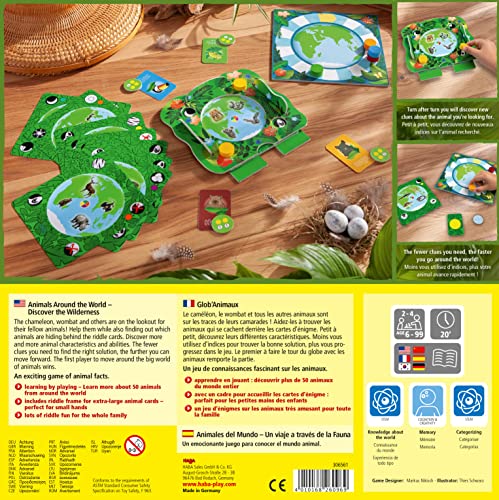 HABA 306561 Animals Around the World - Discover the Wilderness - A Wildly exciting facts game for 2 to 4 children ages 6 and older, English version (Made in Germany)